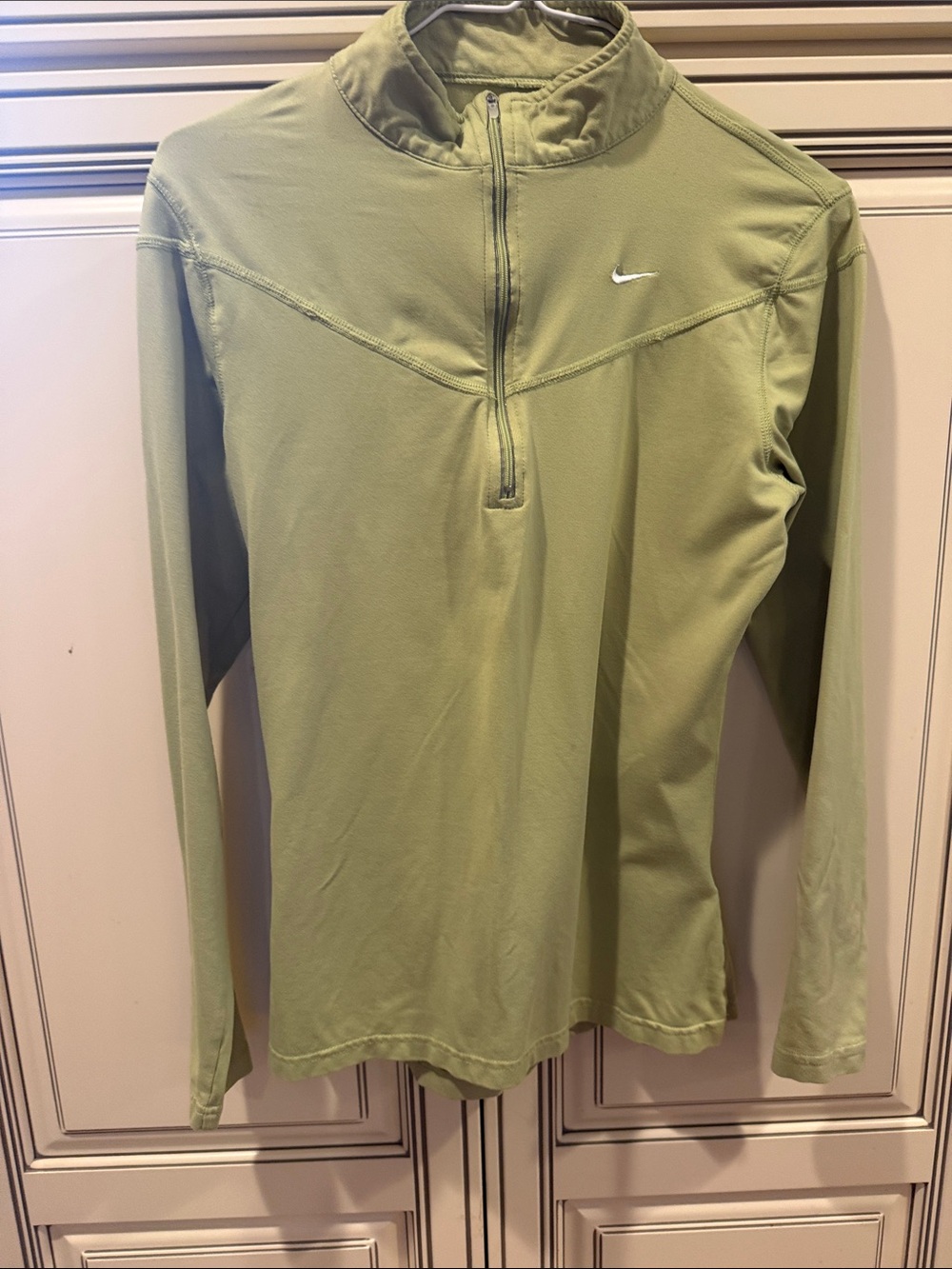 Nike Olive Green Long Sleeve Quarter-Zip Top